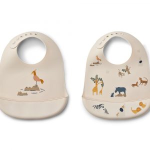 Bavoir silicone lot de 2, All together/Sandy- Liewood