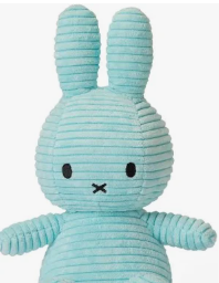 Peluche Miffy bleu - Velours cotelé