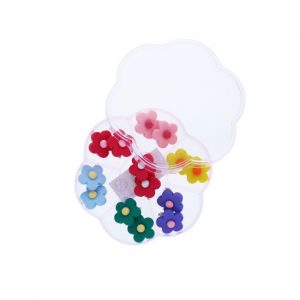Boite de 7 paires de boucles d'oreilles fleurs - Roodoudou