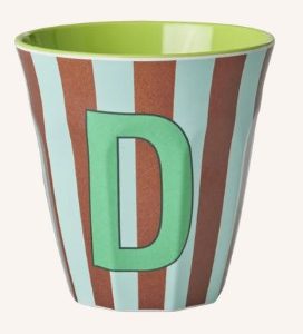 Verre Alphabet D - Bleu